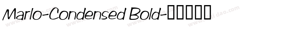 Marlo-Condensed Bold字体转换